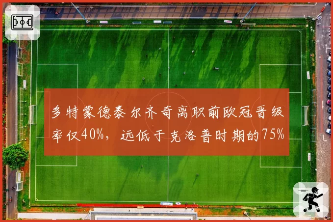 多特蒙德泰尔齐奇离职前欧冠晋级率仅40%,远低于克洛普时期的75%